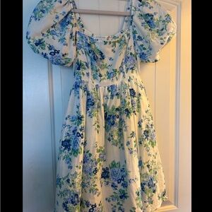 Altar'd State Blue and Green Floral Dress